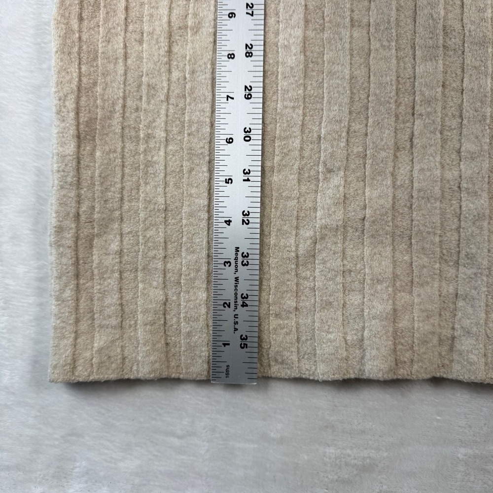 Anine Bing Beige 100% Wool Ribbed Mock Neck Midi Dress Small A-02-3183-280 - Picture 6 of 10